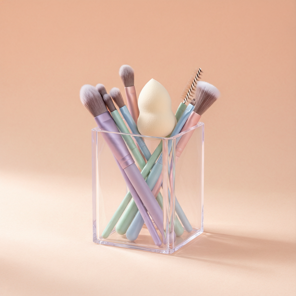 Acrylic Makeup Brush Organizer Clear